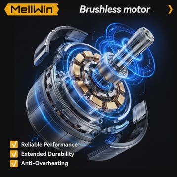 Mellwin 12-Inch Accu Kettingzaag - Krachtig 3000W Brushless,, Tuin en Terras, Verzenden, Nieuw