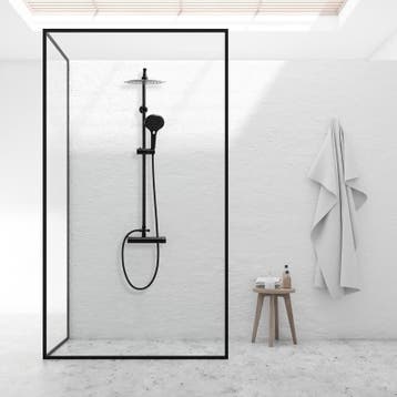 Regendoucheset Zwart | RVS Stang | Laatste Stuks!, Ophalen of Verzenden, Nieuw, Rvs, Douche