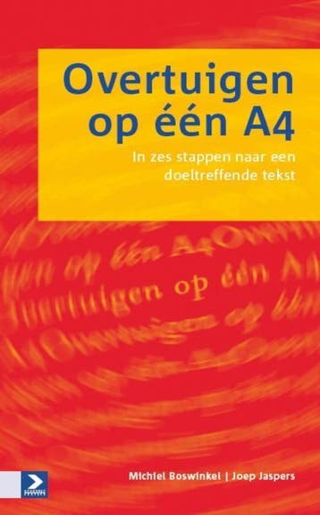 Overtuigen Op Één A4 | M. Boswinkel; J. Jaspers | Nieuw, Ophalen of Verzenden, Nieuw, M. Boswinkel; J. Jaspers