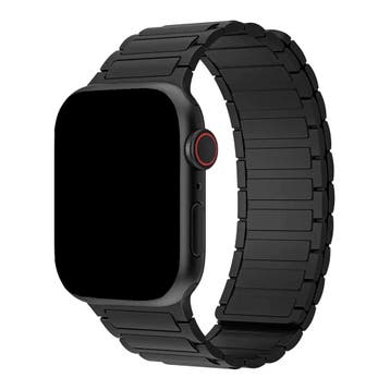 Apple Watch bandje Zyro - siliconen - zwart - zwart / 44 ·, Verzenden, Nieuw