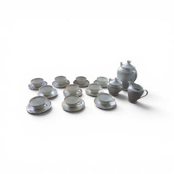 Porcelaine de Sologne - Koffieservies voor 10 (23) -