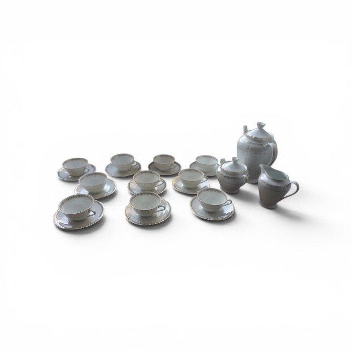 Porcelaine de Sologne - Koffieservies voor 10 (23) -, Antiek en Kunst, Antiek | Meubels | Tafels