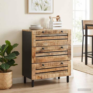 vidaXL Opslagkasten 60 x 33 x 75 cm Massief Mango Hout, Huis en Inrichting, Verzenden, Nieuw