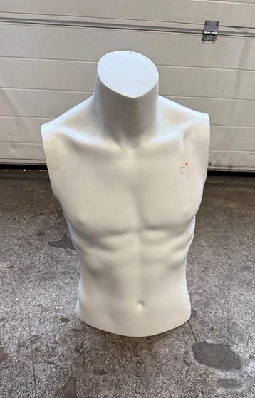 Paspop, Etalagepop Man, B37 x D24 x H63cm, wit
