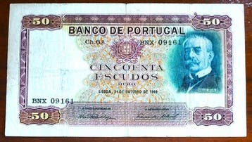 Portugal. - 50 Escudos - 1944 - Pick 154 (Zonder