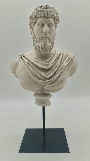 sculptuur, Busto di Lucio Vero - 40 cm - marmerpoeder