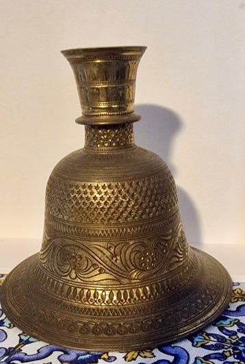 Waterpijp Basis - Messing - India - Mughal Dynastie – III