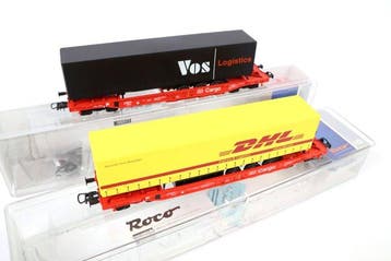 Roco H0 - 66607/66977 - Modeltrein goederenwagon (2) - Twee, Nieuw