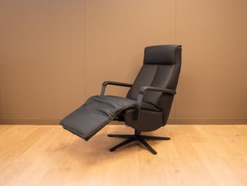 Relaxfauteuil S Hertogenbosch in echt leer, 2 motoren ACCU, Verzenden, Minder dan 75 cm, Nieuw, 50 tot 75 cm