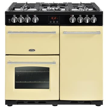 Belling Farmhouse 90 DFT Range-fornuis Gaskookplaat1699, Ophalen of Verzenden, Nieuw, 95 cm of meer