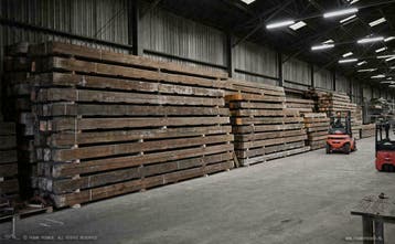 Oud Antiek Grenen/Vuren Balken en Gebinten, Balkhout, Doe-het-zelf en Verbouw, Gebruikt, Grenen, Balk