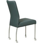 Leren eetkamerstoel Comfort met wieltjes - Toledo Whale, Ophalen of Verzenden, Nieuw, Leer, Modern