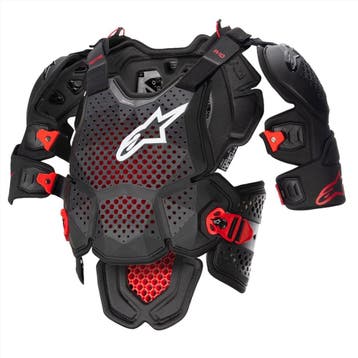 Alpinestars A-10 V2 Borstbeschermer Antraciet Zwart Rood, Motoren, Verzenden, Nieuw met kaartje, Heren, Alpinestars
