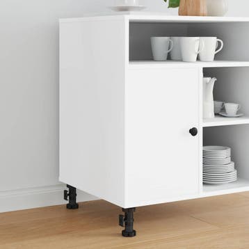 vidaXL Meubelpoten Verstelbaar 2 st Zwart 46 x 46 x 128 mm, Doe-het-zelf en Verbouw, Verzenden, Nieuw