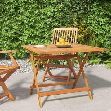 Inklapbare Tuintafel Massief Hout | Tweedekansje | OP=OP, Tuin en Terras, Tuintafels, Ophalen of Verzenden, Nieuw, Vierkant, Hout
