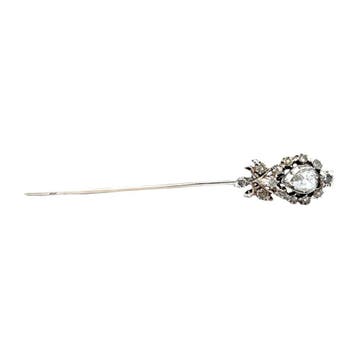 Zilveren vintage broche met roosdiamant 835, Sieraden, Tassen en Uiterlijk, Broches, Ophalen of Verzenden, Nieuw