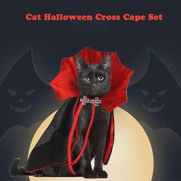 Halloween Vampier Cape & Hoed Set voor Katten - Feestelijke, Verzenden, Nieuw