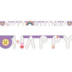 Letterbanner Happy Birthday Peppa Pig, Hobby en Vrije tijd, Feestartikelen, Ophalen of Verzenden, Nieuw