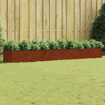 vidaXL Plantenbak verhoogd 360x80x40 cm cortenstaal, Verzenden, Nieuw, Metaal, 60 tot 100 cm
