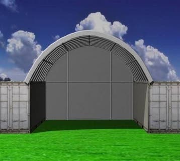 Veiling: Container Overkapping C2040H 6x12x2m, Ophalen, Gebruikt