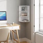 Witte Wandplank – 4-Laags Hangende of Staande Boekenplank, Verzenden, Nieuw, Met plank(en)