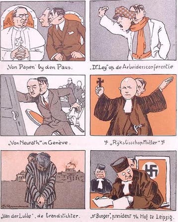 De verschillende gezichten van Hitler op spotprent (Lithos), Verzenden
