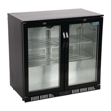 Polar G-serie 2-deurs barkoeling met klapdeuren zwart 198L, Verzenden, Nieuw in verpakking
