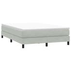 vidaXL Boxspring zonder matras fluweel lichtgrijs 140x210 cm, Verzenden, Nieuw, Grijs, Stof
