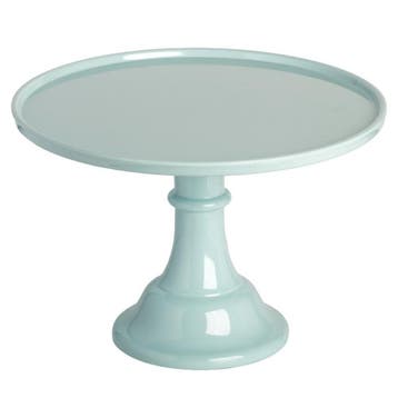 Taartplateau Vintage Blauw Melamine Ø30x20cm, Verzenden, Nieuw
