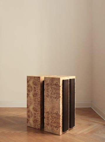 Formaminima - Bijzettafel - populierknobbelhout, Eucalyptus