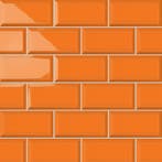 Wandtegel metrotegel 10x20 oranje glans wandtegel, Doe-het-zelf en Verbouw, Tegels, Ophalen, Nieuw, 10 m² of meer, Wandtegels