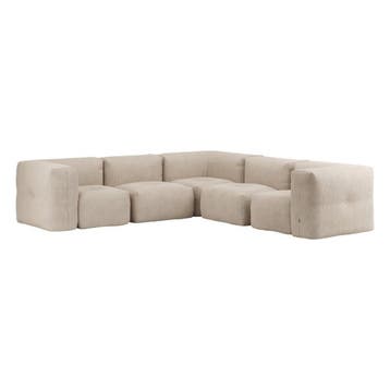 Soft Sofa Indoor 5 Seater Hoekbank - Corduroy Beige, Verzenden, Nieuw, Beige, Zitzak