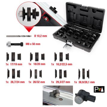 KS Tools PDC Gatenponsset 23-delig – Parkeersensor Gaten, Verzenden, Nieuw
