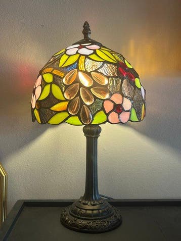 Buffet tafellamp - Glas-in-lood