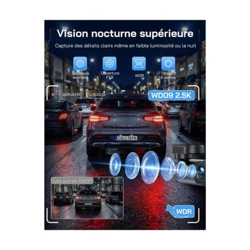 WOLFANG 2,5 K dashcam auto, 1440p wifi, autocamera met ap..., Verzenden, Nieuw