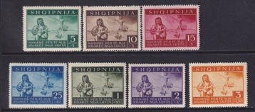 Duitse Rijk - Bezetting van Albanië 1944 - Hilfe zugunsten, Gestempeld