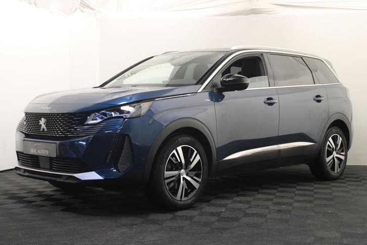 Zakelijke Lease |  Peugeot 5008 1.2 PureTech GT-Line, Auto's, Peugeot, Lease, Overige kleuren, Automaat, SUV of Terreinwagen, Blauw