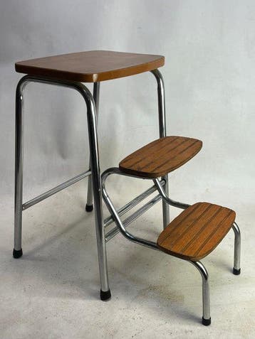Trapje - vintage keukentrapje kruk - Vintage keuken trapje