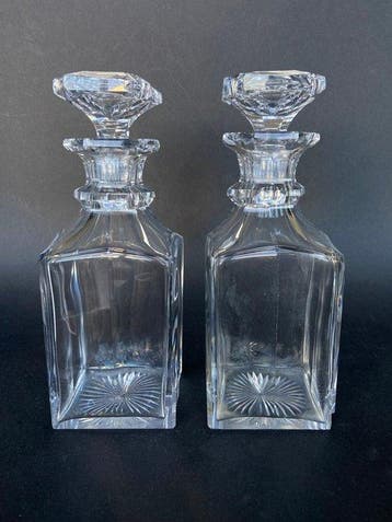 Karaf - Superbe paire de carafes - Geslepen kristal