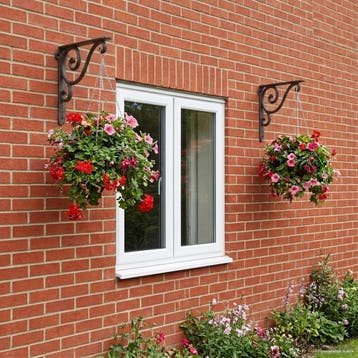 vidaXL Wandplank Beugels 2 st Antiek Bruin 23,5 x 28 x 3,5, Verzenden, Nieuw