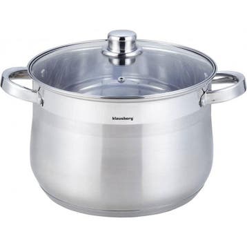 Klausberg KB-7167 soeppan met deksel 18.7L 32 cm RVS voor, Ophalen of Verzenden, Nieuw