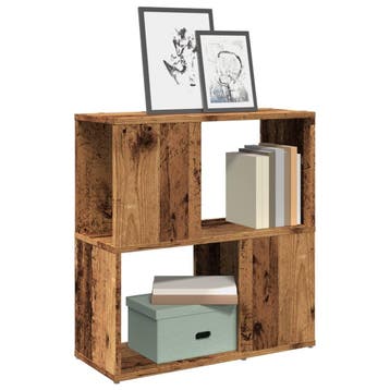 vidaXL Boekenkast 60x24x63 cm bewerkt hout oud houtkleurig, Huis en Inrichting, Minder dan 50 cm, Verzenden, Nieuw, Minder dan 100 cm