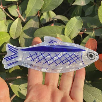 Grappige Blauwe Vis Haarclip - Stijlvolle Klem voor Paardens, Dieren en Toebehoren, Overige Dieren