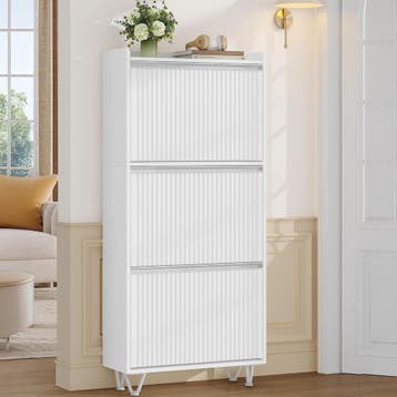 Hzuaneri Schoenenkast met 3 kleppen, schoenenkast smal, golf, Verzenden, Zo goed als nieuw