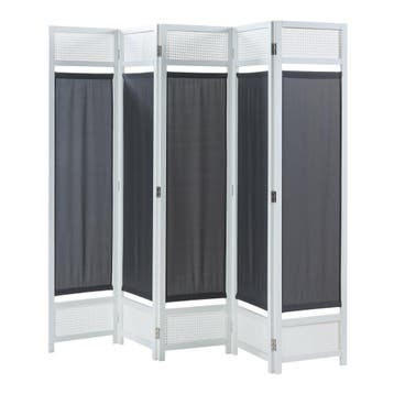 Kamerscherm Dorotea scheidingswand 200x170 cm wit en donkerg, Verzenden, Nieuw