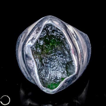 Adembenemende Moldaviet-ring van 925 zilver – Een stukje