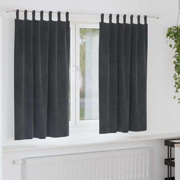 vidaXL Gordijnen 2 st Lichtgrijs 140 x 175 cm fluweel, Verzenden, Nieuw