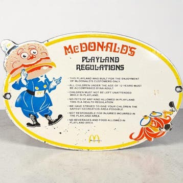 Mc Donald’s - Emaille plaat - Emaille