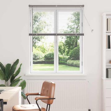 vidaXL Venetiaanse jaloezie zilver 130 x 100 cm 25 mm, Verzenden, Nieuw, Zilver
