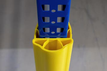 D - flexx Alfa staanderbeschermer - Geel - Polyethyleen (PE), Verzenden